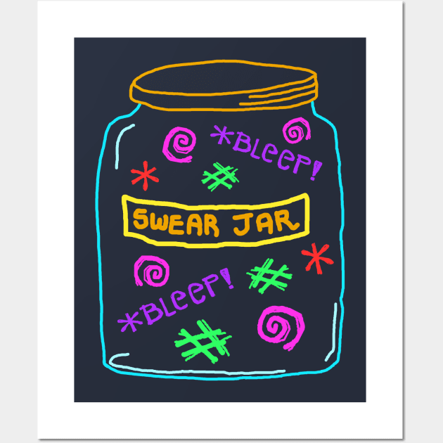 Colorful Swear Jar Wall Art by RawSunArt